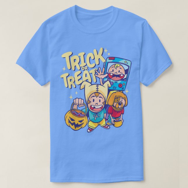T-shirt Happy Halloween TrickorTraiter les enfants pour le (Design devant)