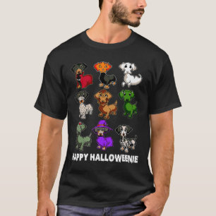 T-shirt Happy Halloweenie Dachshund Dachshund Halloween Gi