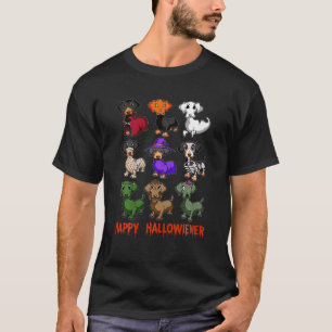 T-shirt Happy Hallowiener Dachshund Halloween