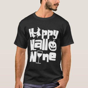 T-shirt Happy Hallowine Funny Halloween Sorcière de nuit P