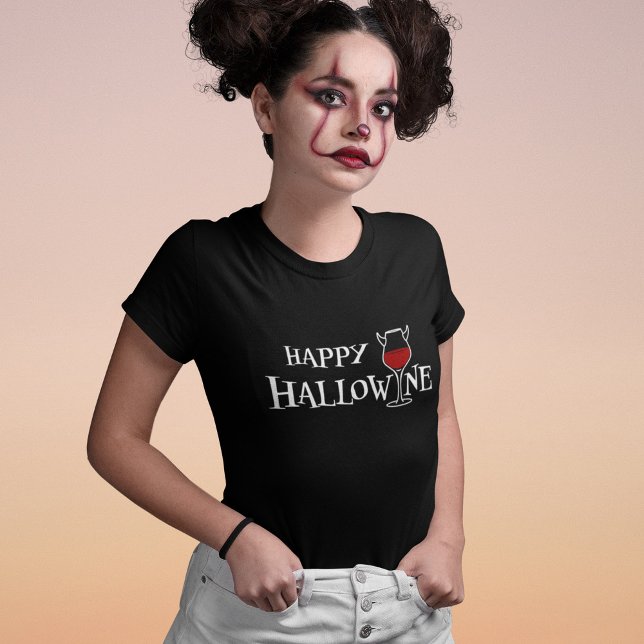 T-shirt Happy Hallowine - Halloween Pun (Créateur téléchargé)