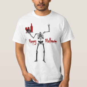 T-shirt Happy Hallowine Skeleton sans tête
