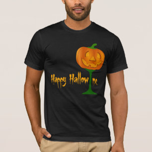 T-shirt Happy Hallowine Vin Citrouille Halloween