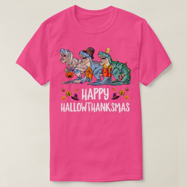 T-shirt Happy Hallowthanksmas Halloween Thanksgiving Chris (Design devant)