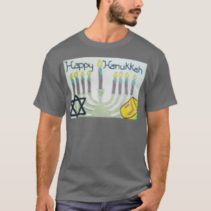 T-shirt Happy Hanoukka Hand Drawn Design