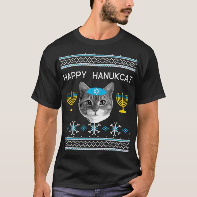 T-shirt Happy Hanukcat de Hanoukka (Devant)
