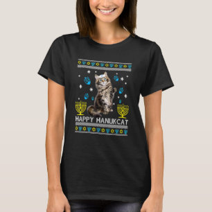T-shirt Happy Hanukcat Sweat-shirt dégueulasse de Hanukkah