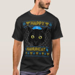 T-shirt Happy Hanukcat Ugly Hanoukka Sweater Chat Chanukah<br><div class="desc">Happy Hanukcat Ugly Hanoukka Sweater Chat Chanukah juif .animal, chat, chien, amoureux des animaux, animaux, drôle, cheval, fer à cheval, humour, patte, animaux, pizza, équitation, droits des animaux, bien-être animal, animaux&nature, attitude, bulldogs, chats, froid, mignon, animaux, mignon, animaux, chien mignon, papa cadeau, requin papa, k doo, daddy shark doo doo...</div>