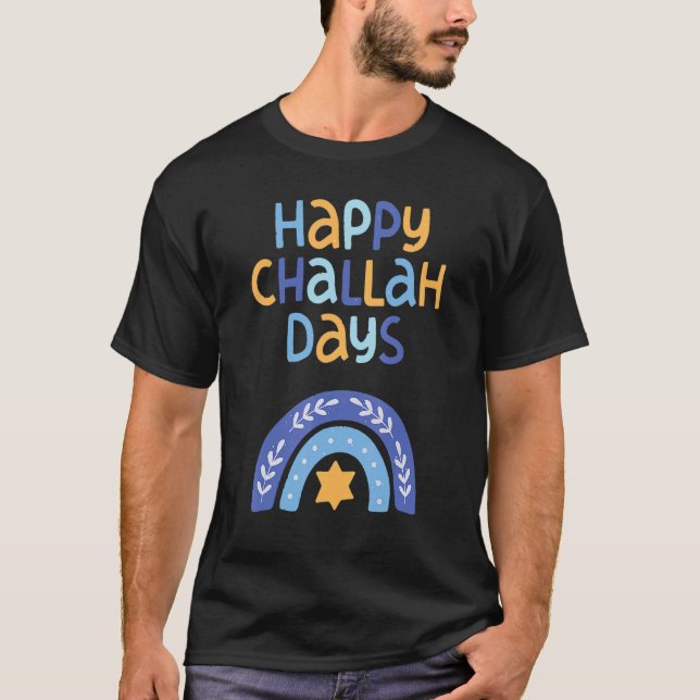 T-shirt Happy Hanukkah Chanukah Rainbow Menorah Jewish Hol (Devant)