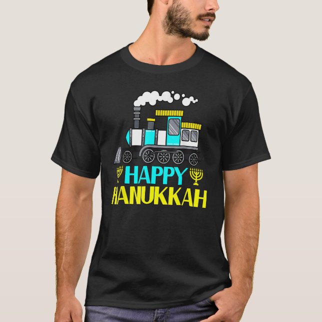 T-shirt Happy Hanukkah Cool Menorah Chanukah Jewish Holida (Devant)