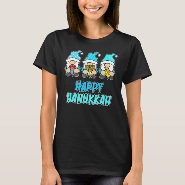 T-shirt Happy Hanukkah Gnomes Jewish Jew Family Men Women  (Devant)