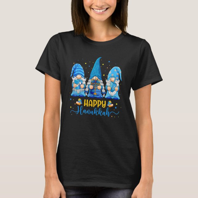 T-shirt Happy Hanukkah Gnomes Menorah Hanukkah Jewish Holi (Devant)