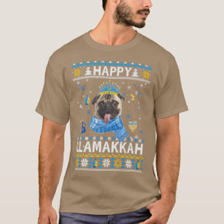 T-shirt Happy Hanukkah Pug Hanukkah Ugly Sweater Christmas