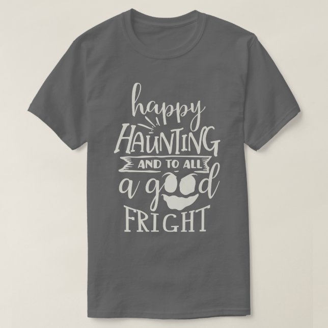 T-shirt Happy Haunting Ghost Halloween Design  (Design devant)