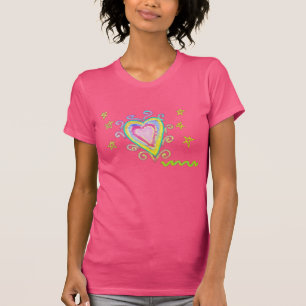 T-shirt Happy Heart Abstrait Wearable Art