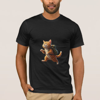 T-shirt Happy Hiking Adventure Kitten