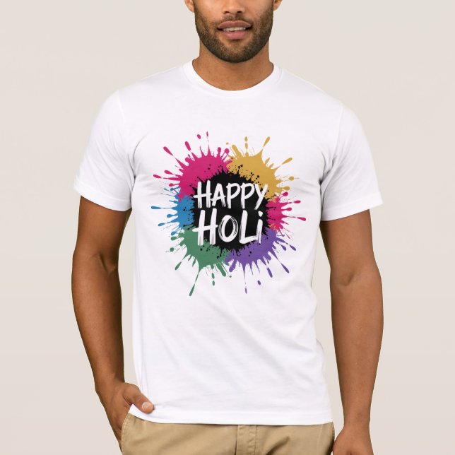 T-shirt Happy Holi - Color Splash (Devant)