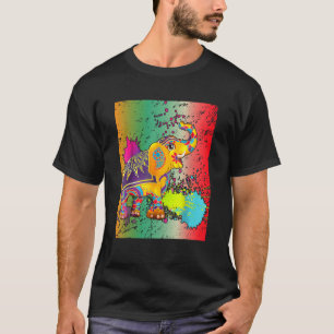 T-shirt Happy Holi Colours Inde Hindu Spring Elephant Holi
