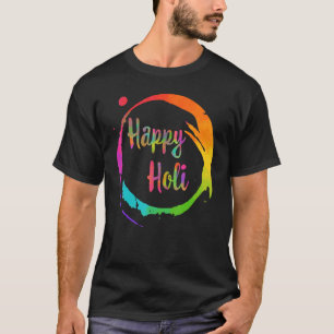 T-shirt Happy Holi couleurs colorées Inde Danse Hindu Fest