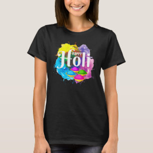 T-shirt Happy Holi Festival Couleur Coeur Inde Printemps h
