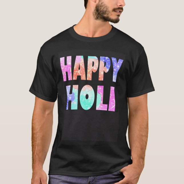 T-shirt Happy Holi Festival Outfit for Women Kids Men Fami (Devant)