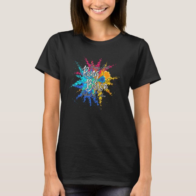 T-shirt Happy Holi Rang Barse Spring Festival Inde Hindu (Devant)