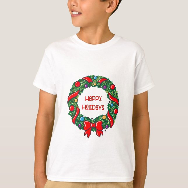 T-shirt Happy Holiday Tee Whimsical Reef Graphic Moderne (Devant)