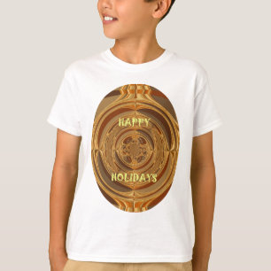 T-shirt Happy Holidays Circle Art Print/Design