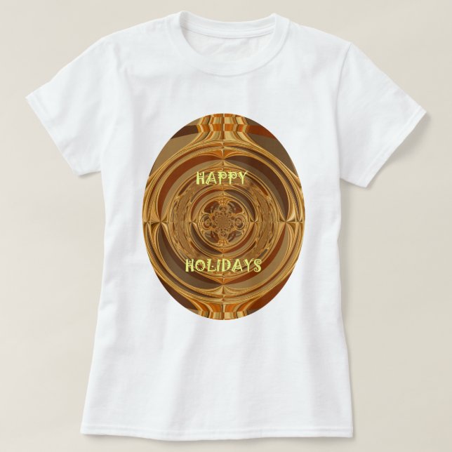 T-shirt Happy Holidays Circle Art Print/Design (Design devant)