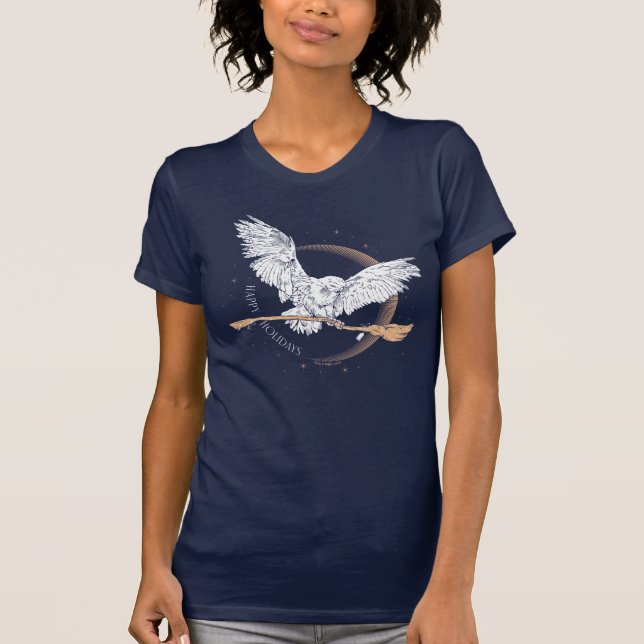 T-shirt Happy Holidays Hedwig Delivery (Devant)