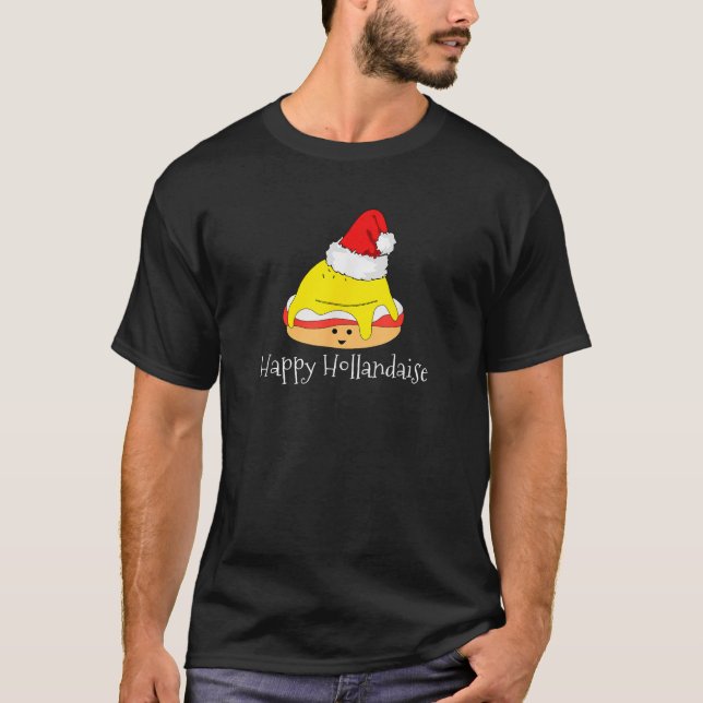 T-shirt Happy Hollandaise Egg Cute Food Christmas Breakfas (Devant)
