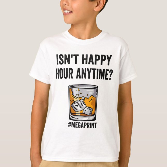T-shirt Happy Hour Anytime Mega Print (Devant)