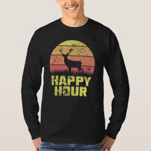 T-shirt Happy Hour Deer Sunset Chasse 1