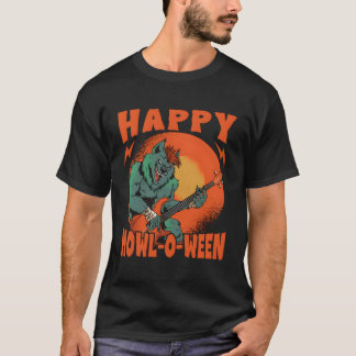 T-shirt Happy Howl-O-Ween - Loup-garou Éffrayant - Hallowe