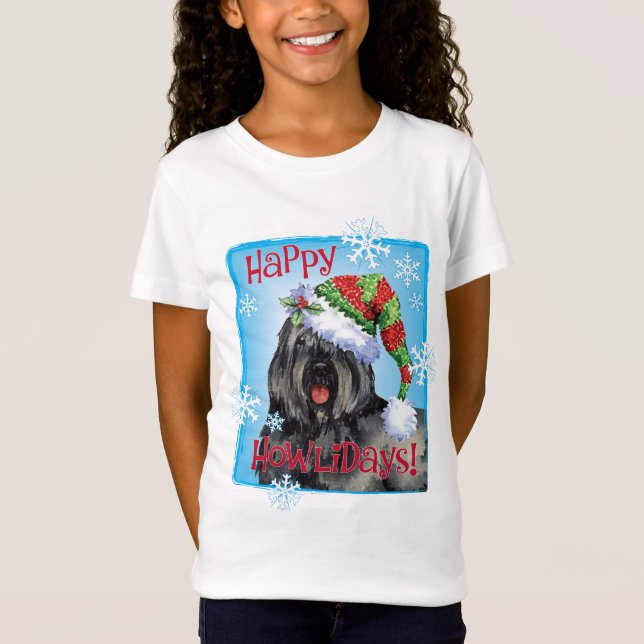 T-Shirt Happy Howliday Bouvier (Devant)