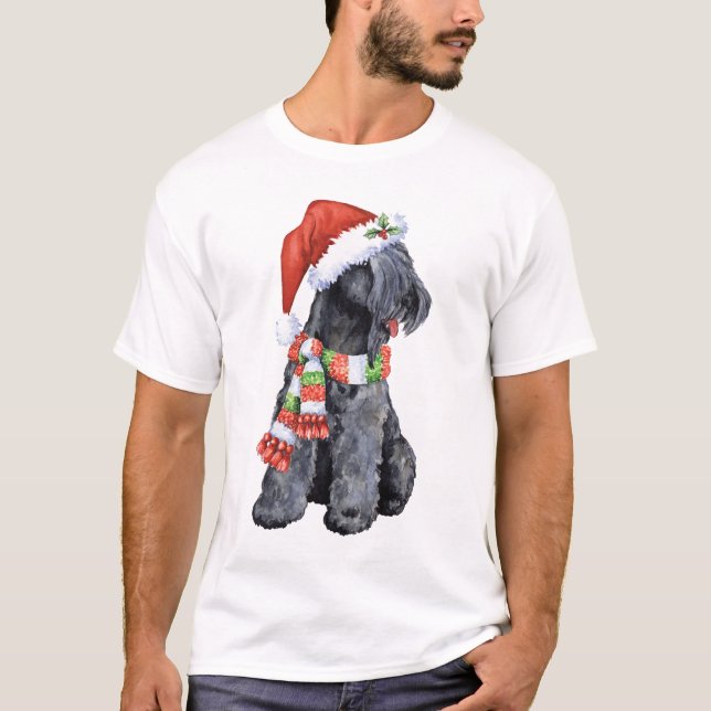 T-shirt Happy Howliday Kerry Blue Terrier (Devant)