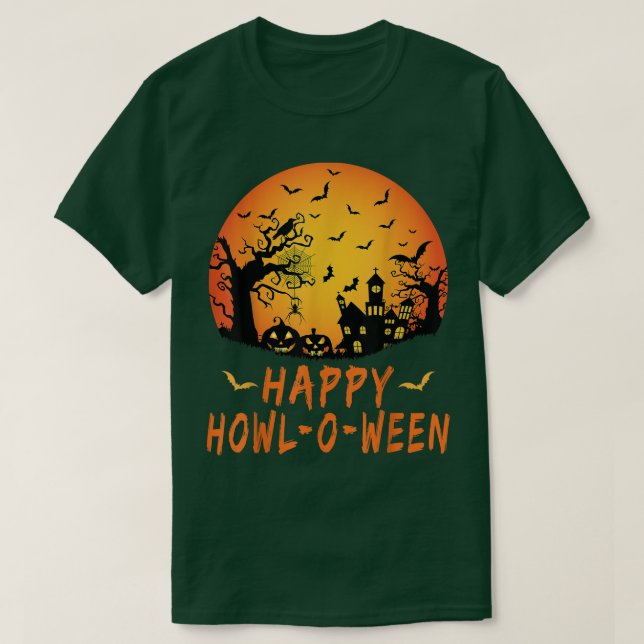 T-shirt Happy Howloween, Scary Éffrayant Spider Bat, Hallo (Design devant)
