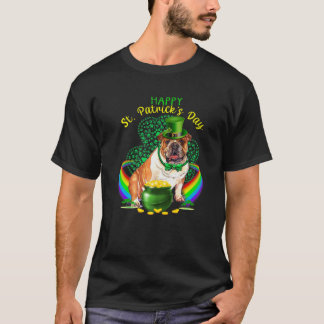 T-shirt Happy Jour de la Saint Patrick Bulldog Leprechaun 