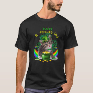 T-shirt Happy Jour de la Saint Patrick Kitten Leprechaun C