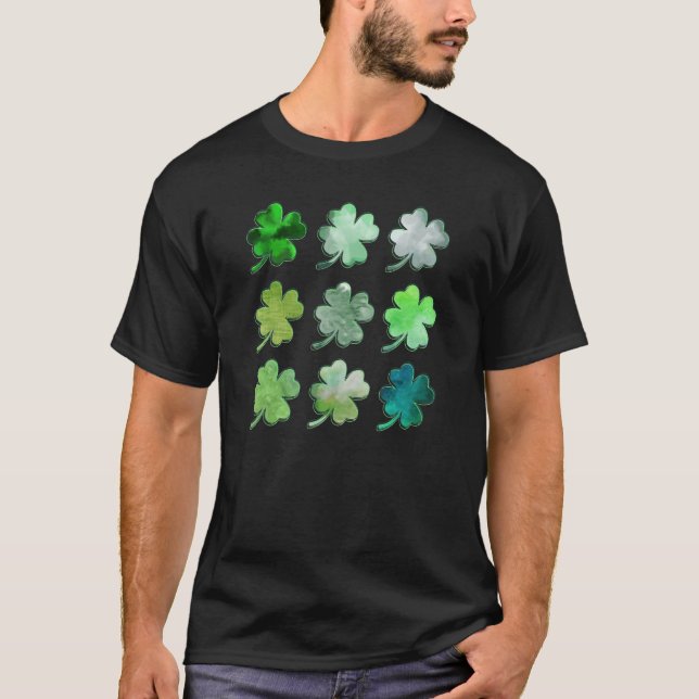 T-shirt Happy Jour de la Saint Patrick Lucky Shamrocks Qua (Devant)