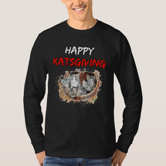 T-shirt Happy Katsgiving  Best Thanksgiving  for Cat (Devant)
