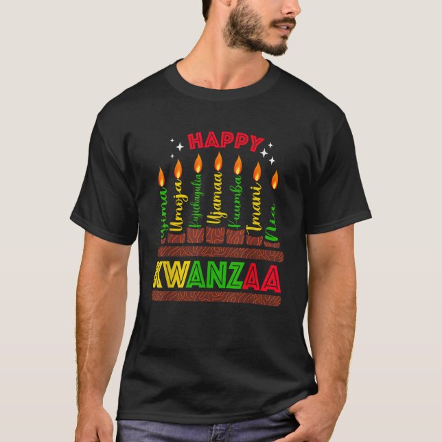 T-shirt Happy Kwanzaa Seven Principles Of Kwanzaa Men Wome (Devant)