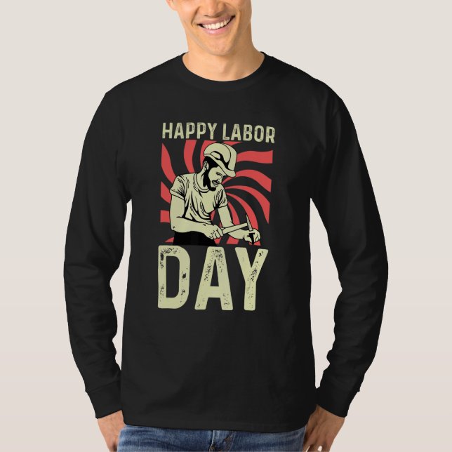 T-shirt Happy Labor Day Woodworker (Devant)