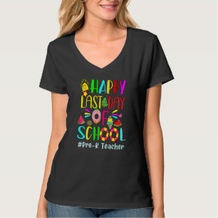 T-shirt Happy Last Day Of School Hello Summer Pre K Teache