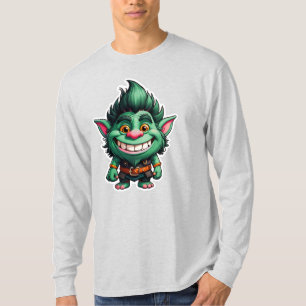 T-shirt Happy Little Troll Chibi illustration Long Sleeve