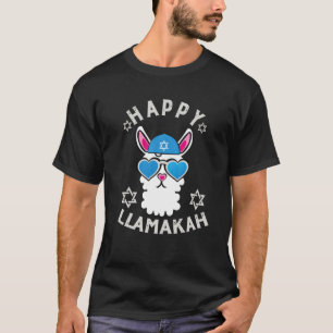 T-shirt Happy Llamakah Graphic Funny Hanoukka Llama Kids A