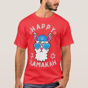 T-shirt Happy Llamakah graphic Funny Hanukkah Llama Kids A