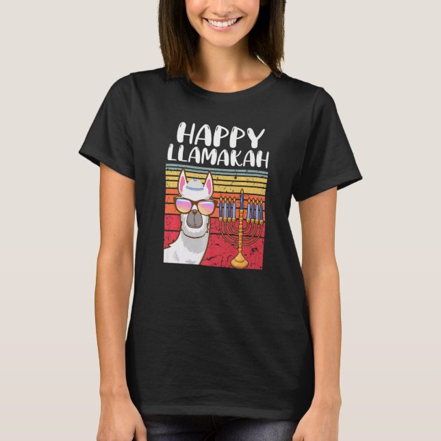 T-shirt Happy Llamakah Jewish Llama  Hanukkah Pajamas Chan (Devant)