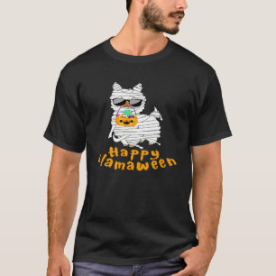 T-shirt Happy Llamaween Llama Witch costume halloween
