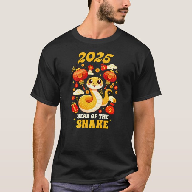 T-shirt Happy Lunar New Year 2025 Chinese 2025 Year Of The (Devant)